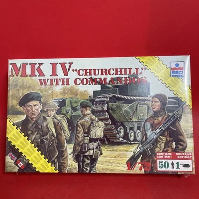 ESCI Mk IV "Churchill" Tank With British Commandos Plastic Model Kit -8625 - Image 1 of 4