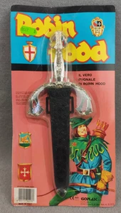 ROBIN HOOD PUGNALE PLATICA GIOCO VINTAGE NEW anni 70 80 GIORPLAST MADE in ITALY - Picture 1 of 1