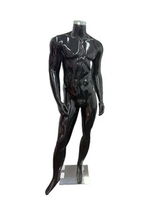 Male Fiberglass Headless Full Mannequin Black and White H-170cm Display Clothing - Picture 1 of 6