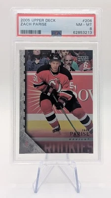 2005-06 UPPER DECK ZACH PARISE RC #206 PSA 8 NEW JERSEY DEVILS - Image 1 of 3