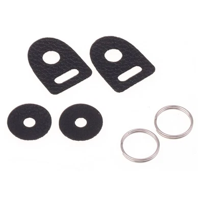 1 par de nuevo protector de cuero cubierta correa de cámara círculo anillo dividido gancho cámara DSLR Foto 1 de 4