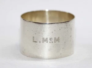 WIDE STURDY AUSTRALIAN STERLING SILVER NAPKIN RING 1930/40s 29.5 grams HEAVY - Picture 1 of 16