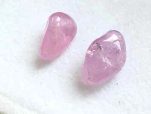 Par de piedras preciosas sueltas suaves de morganita natural - Imagen 1 de 10