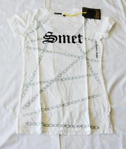 Christian Audigier SMET Women T-Shirt White "Born on Street" Live Forever - Picture 1 of 2