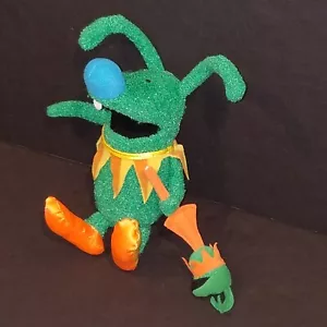 Disney Store Bunnytown Green Jester Bunny 7" Plush Beanie Beanbag Rabbit Doll - Picture 1 of 14
