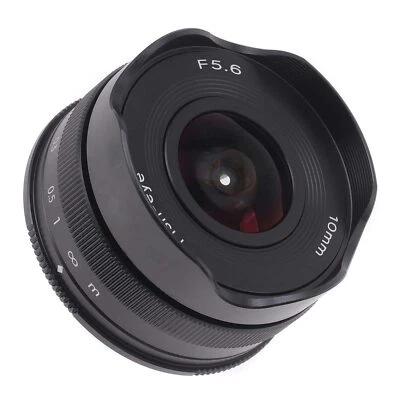10mm F5.6 APS-C Wide Angle Fisheye Prime MF Lens for Panasonic M4/3 Mount Camera - Image 1 of 4