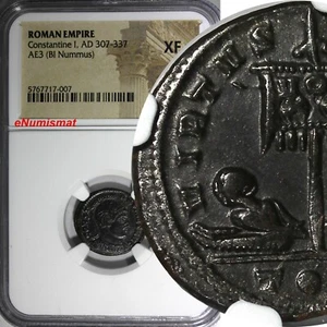 Roman Empire Constantine I AD 307-337 AE3 BI Nummus NGC  XF (007) - Picture 1 of 4