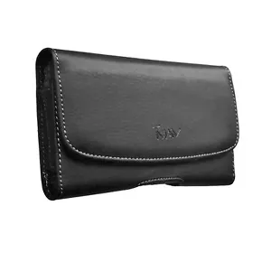 Extra Large Size Leather Pouch Case w/Belt Clip Holster For LG STYLO 2 / K520 - Picture 1 of 5
