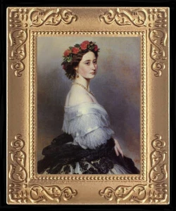 Cuadro artístico miniatura de casa de muñecas retrato de una princesa 8067 - Imagen 1 de 1