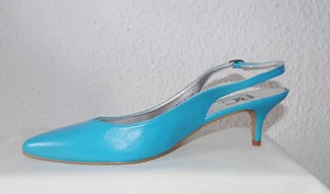 Neu Edle Sling-Pumps BC Best Connections Gr. 40/6,5 Türkis Echt-Leder von Heine - Bild 1 von 13