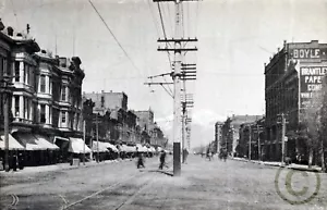 OGDEN, UTAH " Washington Avenue.Broom Hotel" in 1901 Reprint Vintage Photography - Picture 1 of 1
