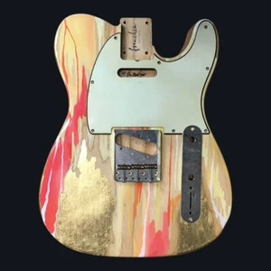 FRANCHIN Mars guitar body Wood Grain Paint/Metallic Leaf T-type *MADE TO ORDER - Imagen 1 de 11