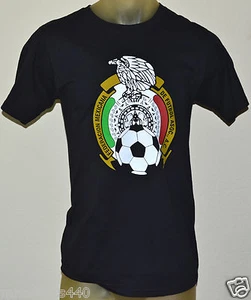 NEW ADIDAS MEXICO FUTBOL SOCCER AGUILA MEXICANA FIFA Men's MEDIUM BLACK T-Shirt - Picture 1 of 10