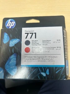 HP #771 Matte Black/Chromatic Red Printhead (CE017A) Expire Feb 2024 - Picture 1 of 2