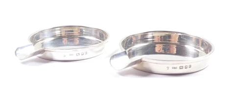 Art Deco Ash Tray Set Sterling Silver Cohen & Charles London 1932 62.8g Cover