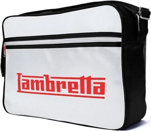 Lambretta Classic Retro Messenger Shoulder Bag White - Picture 1 of 2