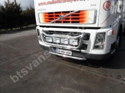 Para volvo Fm Serie 2 3 Inoxidable Bajo Parachoques Barra + Blanco Flush Leds x5 - Imagen 1 de 4
