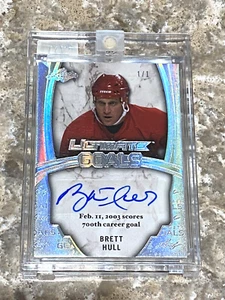 2016-17 Leaf Hockey Ultimate Goals Brett Hull AUTO #UG-BH2 1/1 - Picture 1 of 4