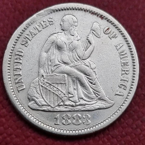 1883 Seated Liberty Dime 10c Better Grade XF - AU #60357 Cover