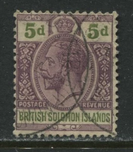 British Solomon Islands KGV 1914 5d used - Picture 1 of 1