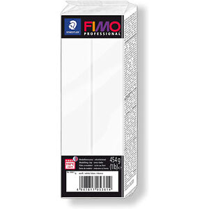 FIMO PROFESSIONAL Modelliermasse weiß 454g Formenbau Ofenhärtend Knetmasse neu