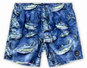Pantalones Cortos Psycho Tuna Para Hombres Board Shorts Traje de Baño Azul Atlántico Mediano - Imagen 1 de 5