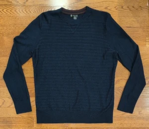 Smartwool Crew Neck Navy Blue Striped Sweater Size Small - Picture 1 of 8