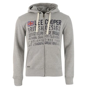 Sudadera con capucha Lee Cooper para hombre cremallera completa British Heritage Streetwear - Imagen 1 de 5