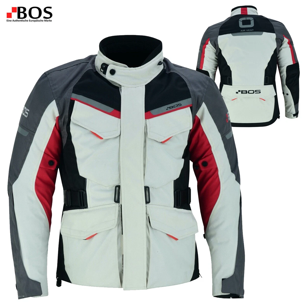 Gms Tara Mesh Motorradjacke Damen – Schwarz, 4XL, Mit Protektoren, Herausnehmbarer Thermo-Innenfutter