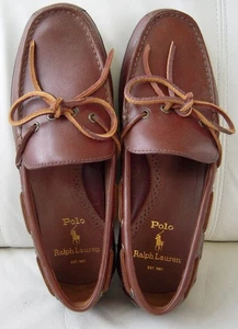 Polo Ralph Lauren Roberts Brown Heavyweight Smith Leather Drivers Loafer - 7D - Picture 1 of 9
