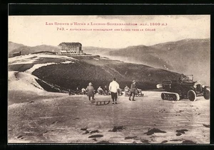 CPA Luchon, Les Sports D´Hiver, Autochenille Remonquant des Loges vers le Cecir - Picture 1 of 2