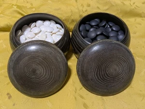 Piedras Clam Go Talla 32 hechas en Hyuga con Go Bowls Japón 2 - Imagen 1 de 18