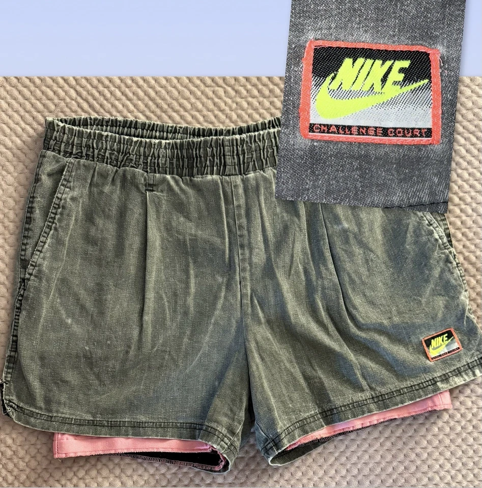PANTALONES CORTOS TENIS NIKE AGASSI COURT CHALLENGE AÑOS 90 VINTAGE LAVADO ÁCIDO Talla XL Foto 1 de 4