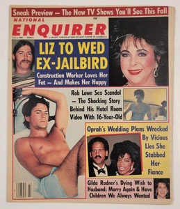 National Enquirer June 6 1989 Liz Taylor Rob Lowe Sex Scandal Oprah Gilda Radner - Picture 1 of 2