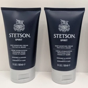2x Stetson Spirit Face & Beard Moisture Cream 5oz Deep Hydration Grooming Set - Picture 1 of 3