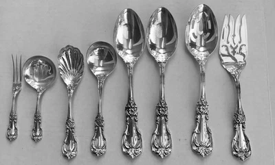 Conjunto de Talheres Burgundy by Reed & Barton Prata Esterlina 68 peças serviço para 12 - Imagem 1 de 4