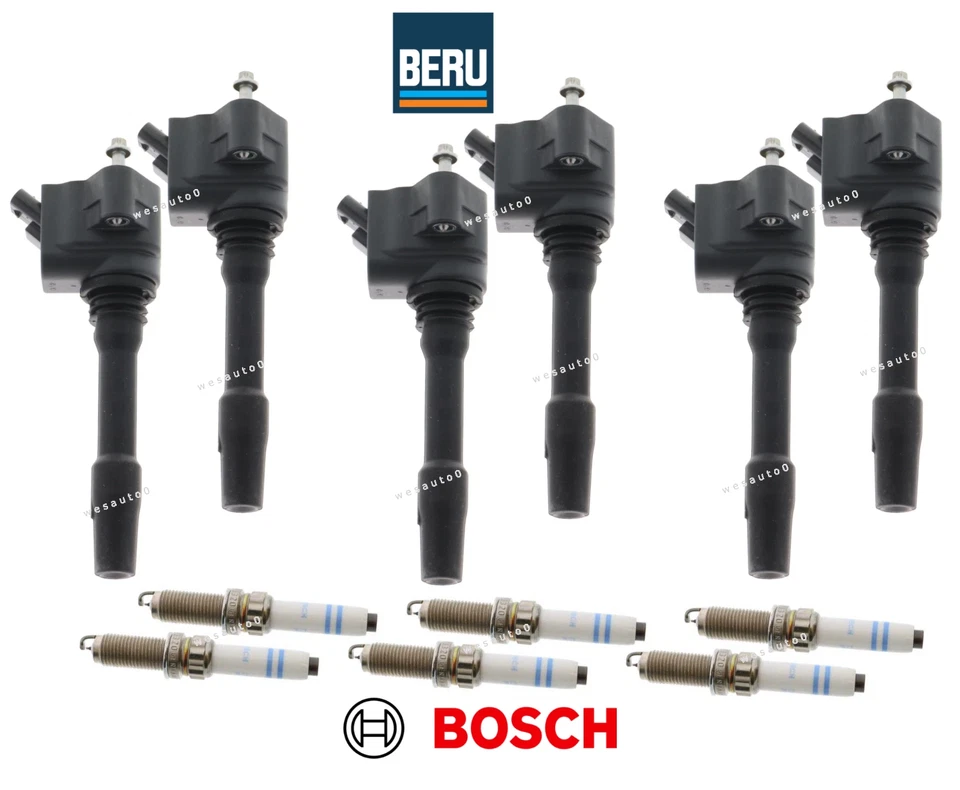 Bobina de encendido bujía platino 6 juegos OE Beru Bosch para BMW 340i 440i M240i xD Foto 1 de 1
