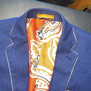 TALLIA Blazer Cappotto Sportivo Uomo Taglia 40R Blu Navy Tasca 2 Bottoni, IT POPS! - Foto 1 di 19