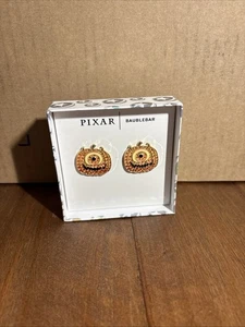 BaubleBar Pixar Mike Wazowski Halloween Pumpkin Jeweled Earrings/NIB - Picture 1 of 5