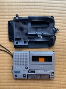 Sony Tc-1100 Portable Cassette Recorder Silver Vintage Tc1100 Japan w/Case Junk - Picture 1 of 7