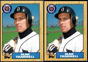 1987 Topps Alan Trammell (2) Card Lot - LIMITED EDITION - RARE GEM - Bild 1 von 2