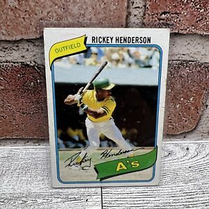 1980 Topps - #482 Rickey Henderson (RC) Rookie card Oakland Athletics 
