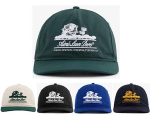 Herren Aimé Leon Dore Unisphere Mütze Hip Hop flache Krempe Druckknopflasche Baseballkappe weiß - Bild 1 von 21