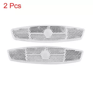 2pcs White Plastic Mount Clip-on Reflective Warning Reflector for Bike Bicycle - Picture 1 of 6