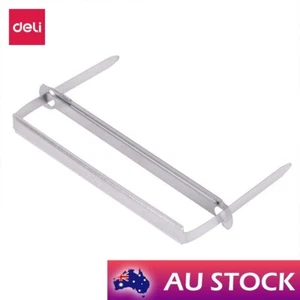 DELI 50/Box File Fasteners 2 Piece Paper Binder Fasteners Steel Clamp Prong Clip - Picture 1 of 5