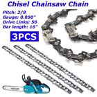16? 3Pcs Chain Saws 3/8? LP Bar Chainsaw Semi Blade for DC UC NB Tool