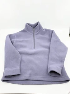REI Girl's Kids Size XS Fleece Jacket 1/4 Zip Pullover Light Purple - XS 4/5 - - Picture 1 of 4