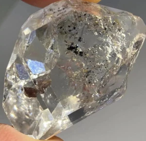 Herkimer doppia terminazione quarzo cristallo naturale acqua trasparente 12,9 grammi NY d79 - Foto 1 di 11
