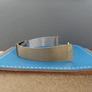 20mm Gold-Tone Stainless Steel Mesh 1960s-1970s nos Vintage Watch Band - Picture 1 of 6