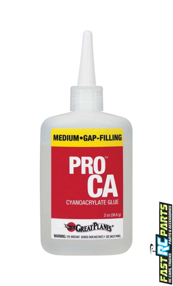 Great Planes ~Hobby RC Boats Pro CA+ Glue Medium 2 oz GPMR6009 - Image 1 of 1
